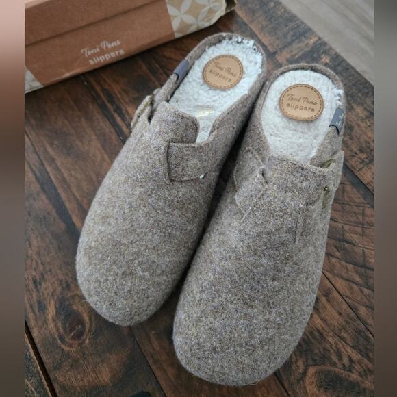 Toni Pons NORTON-FP - Men\'s clog-style slipper in felt. Color: Taupe. Size US 11 main image 8